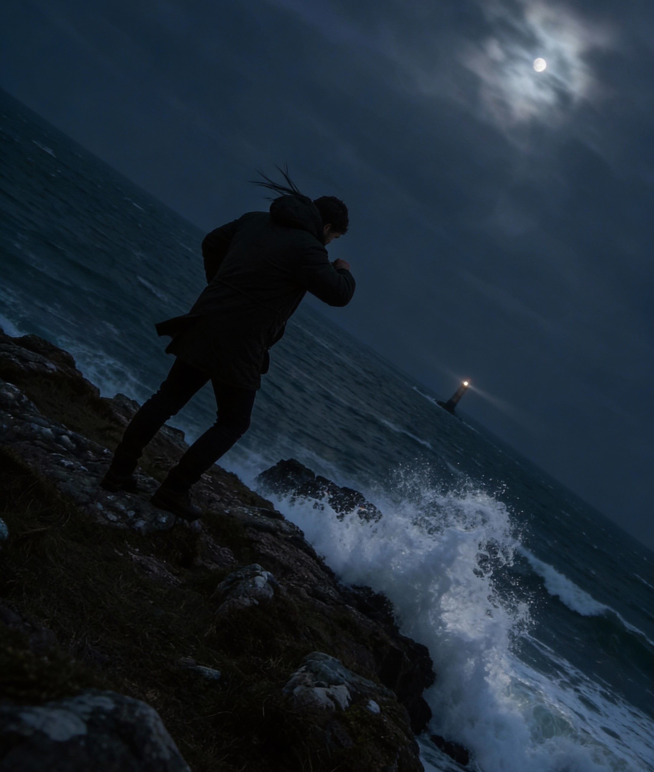 Original Maverick First ocean-night photograph